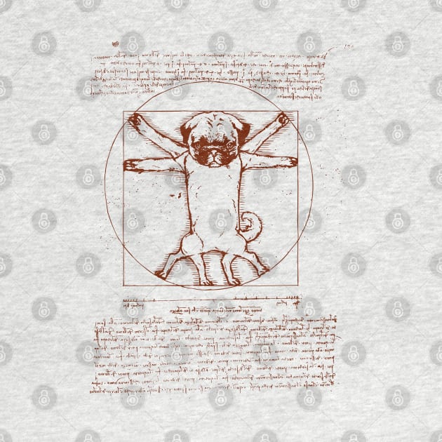 Vitruvian pug by huebucket